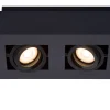 XIRAX - Plafondspot - LED Dim to warm - GU10 - 2x5W 2200K/3000K - Zwart*Lucide Clearance