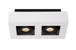 XIRAX - Plafondspot - LED Dim to warm - GU10 - 2x5W 2200K/3000K - Wit*Lucide Clearance
