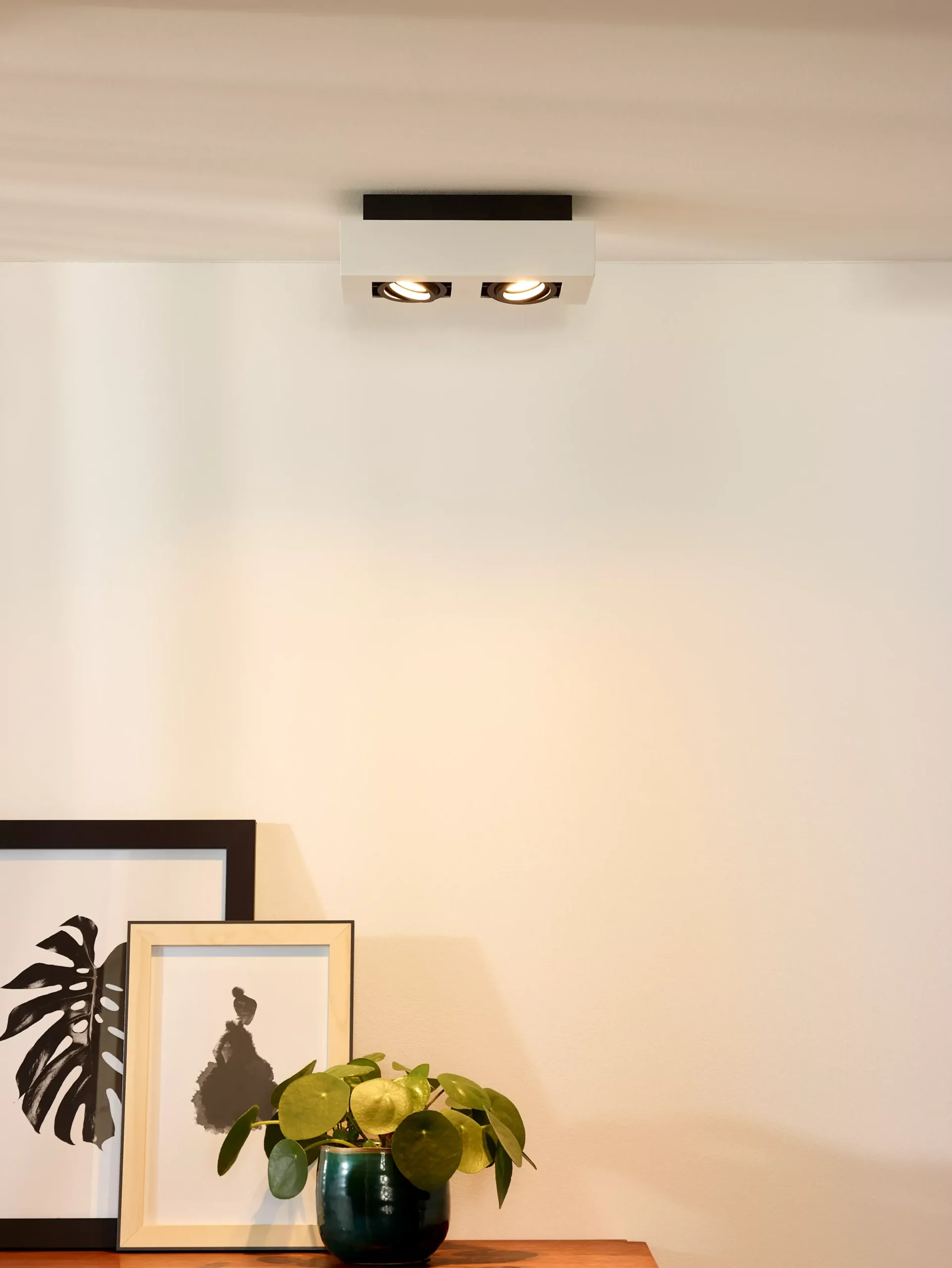XIRAX - Plafondspot - LED Dim to warm - GU10 - 2x5W 2200K/3000K - Wit*Lucide Clearance