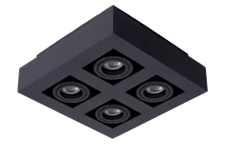 XIRAX - Plafondspot - LED Dim to warm - GU10 - 4x5W 2200K/3000K - Zwart*Lucide Cheap