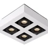 XIRAX - Plafondspot - LED Dim to warm - GU10 - 4x5W 2200K/3000K - Wit*Lucide Flash Sale