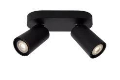 XYRUS - Plafondspot - LED Dim to warm - GU10 - 2x5W 2200K/3000K - Zwart*Lucide Best