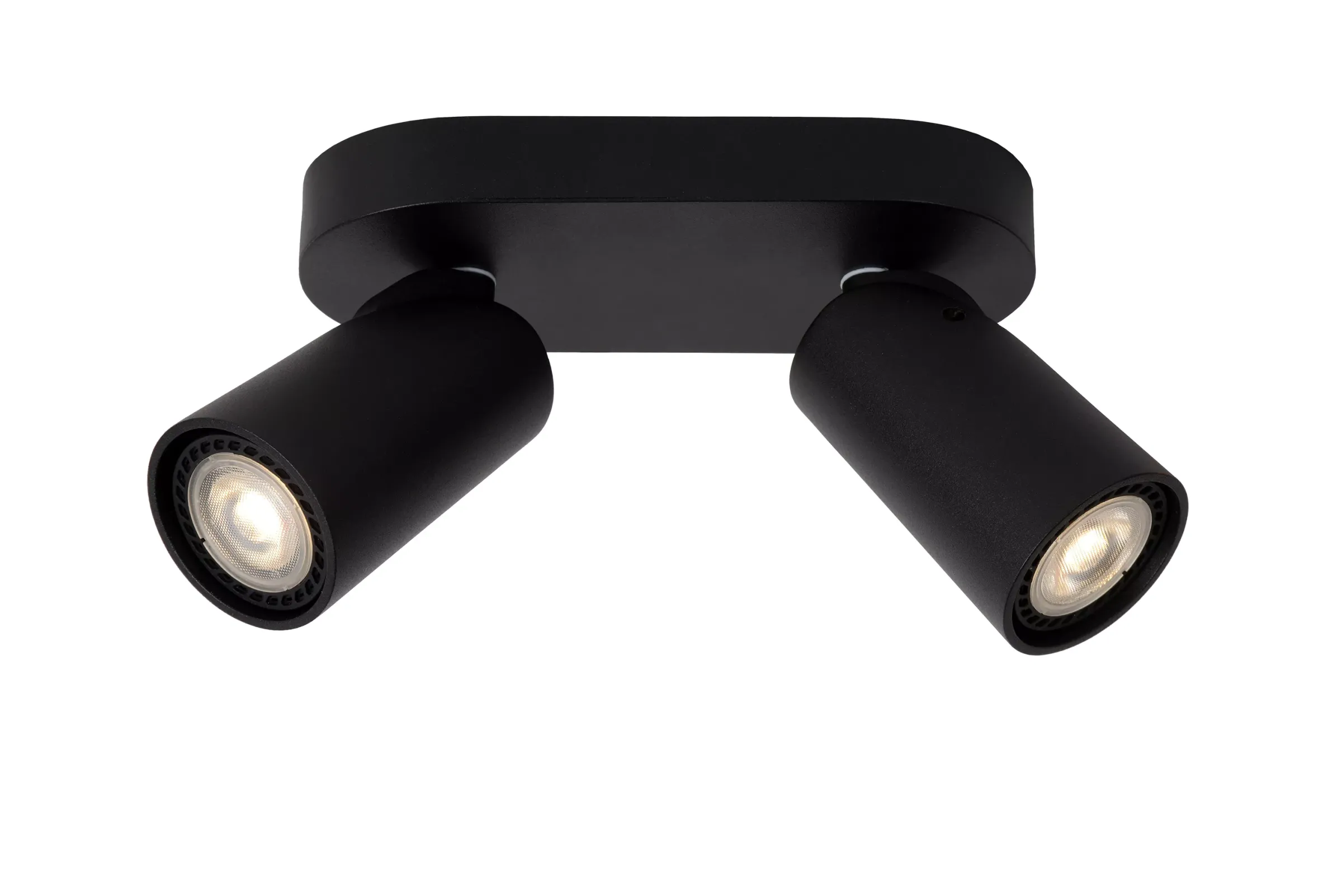 XYRUS - Plafondspot - LED Dim to warm - GU10 - 2x5W 2200K/3000K - Zwart*Lucide Best