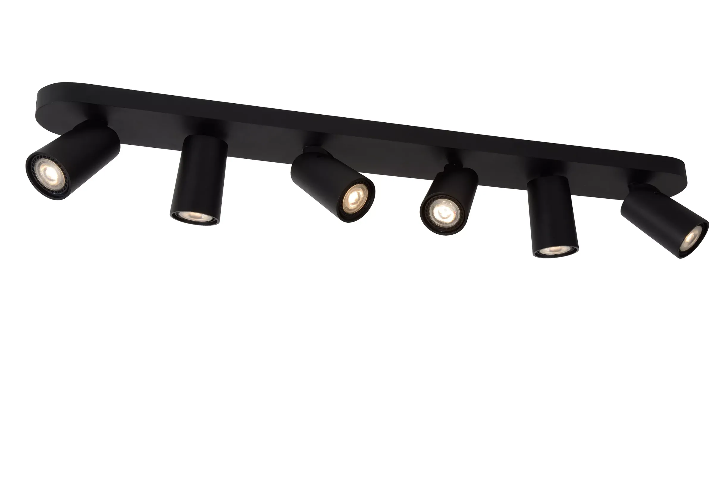 XYRUS - Plafondspot - LED Dim to warm - GU10 - 6x5W 2200K/3000K - Zwart*Lucide New