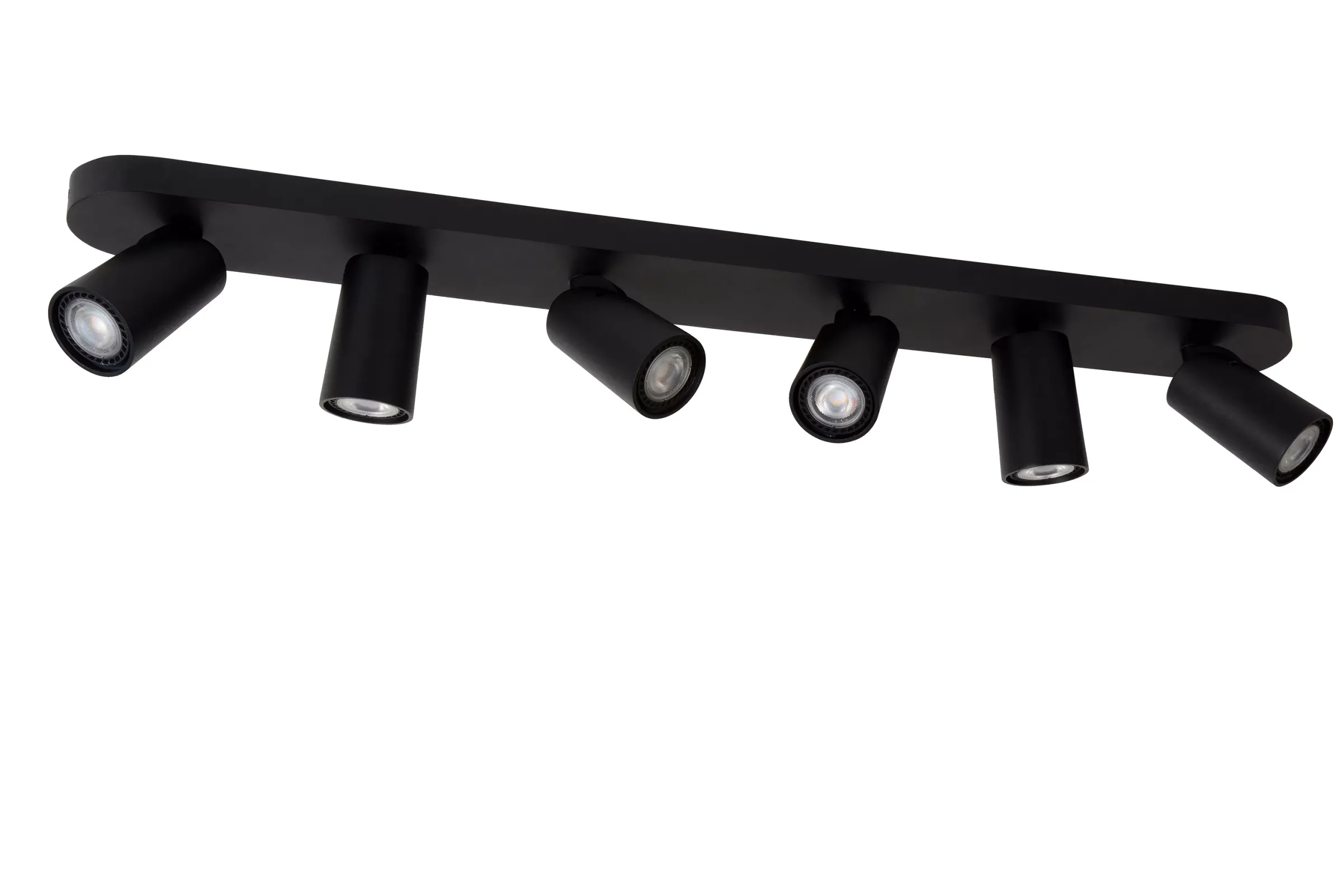 XYRUS - Plafondspot - LED Dim to warm - GU10 - 6x5W 2200K/3000K - Zwart*Lucide New