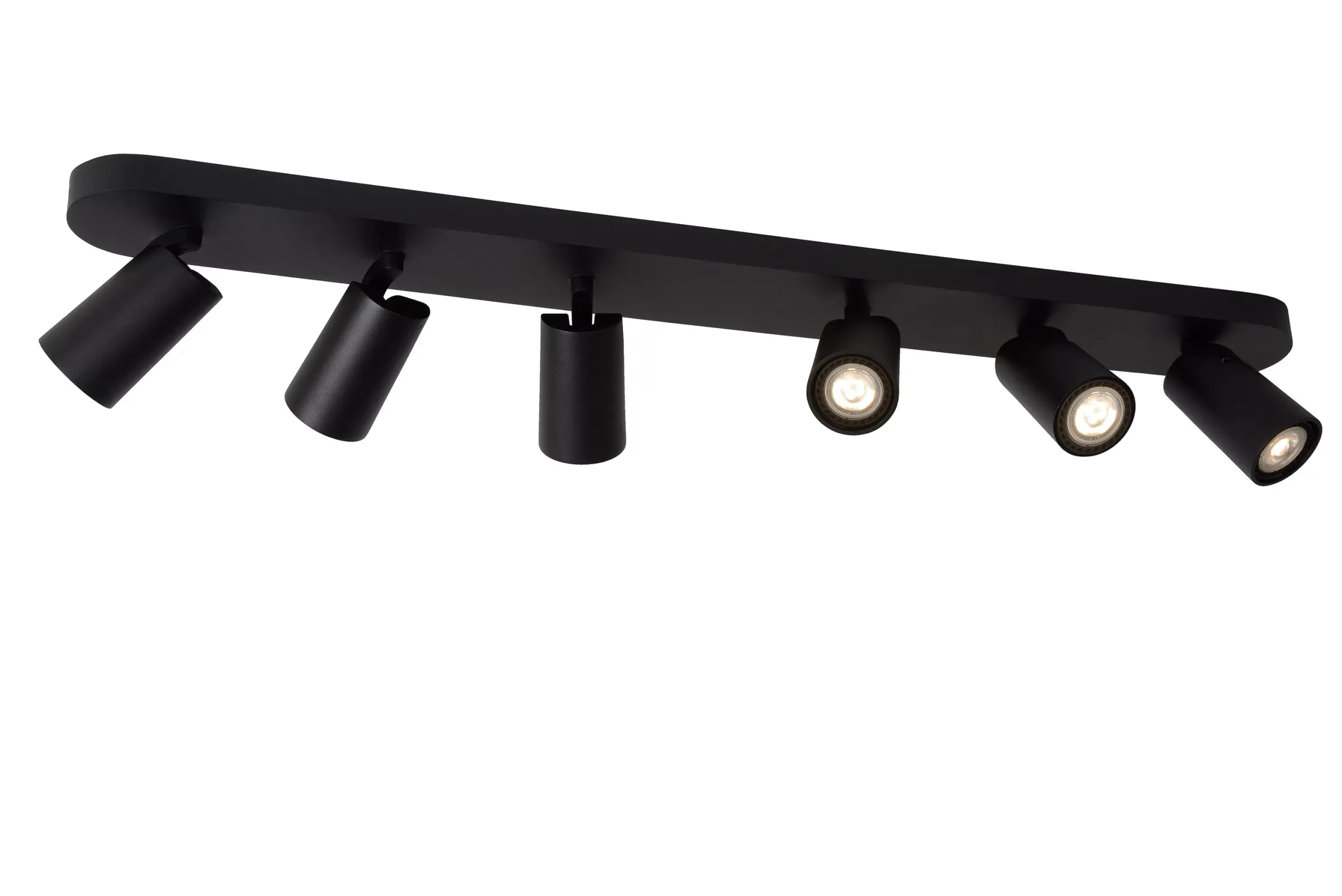 XYRUS - Plafondspot - LED Dim to warm - GU10 - 6x5W 2200K/3000K - Zwart*Lucide New