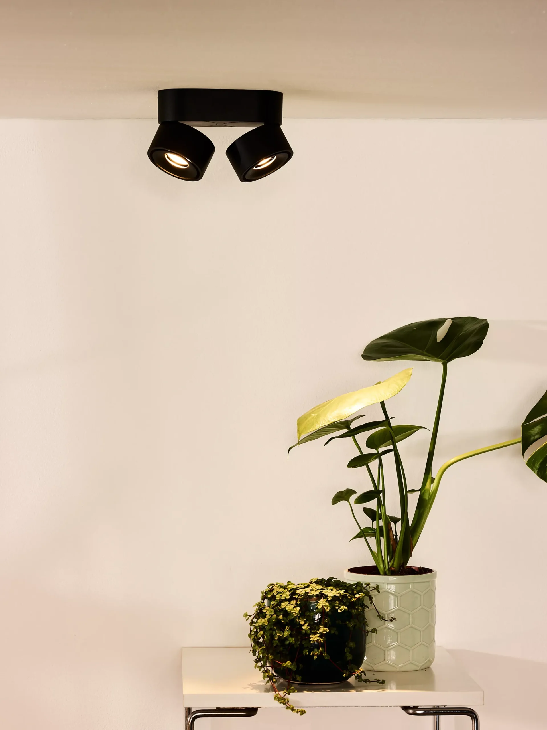 YUMIKO - Plafondspot - LED Dimb. - 2x10W 2700K - Zwart*Lucide Hot