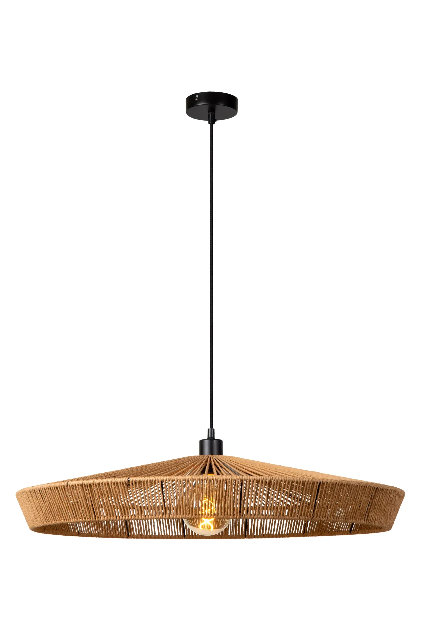 YUNKAI - Hanglamp - Ø 70 cm - 1xE27 - Naturel*Lucide Shop