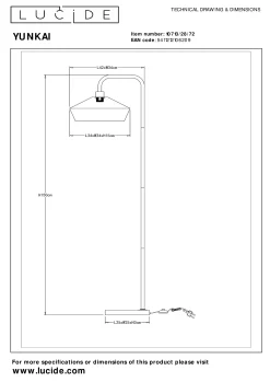 YUNKAI - Vloerlamp - Ø 40 cm - 1xE27 - Naturel*Lucide Best Sale