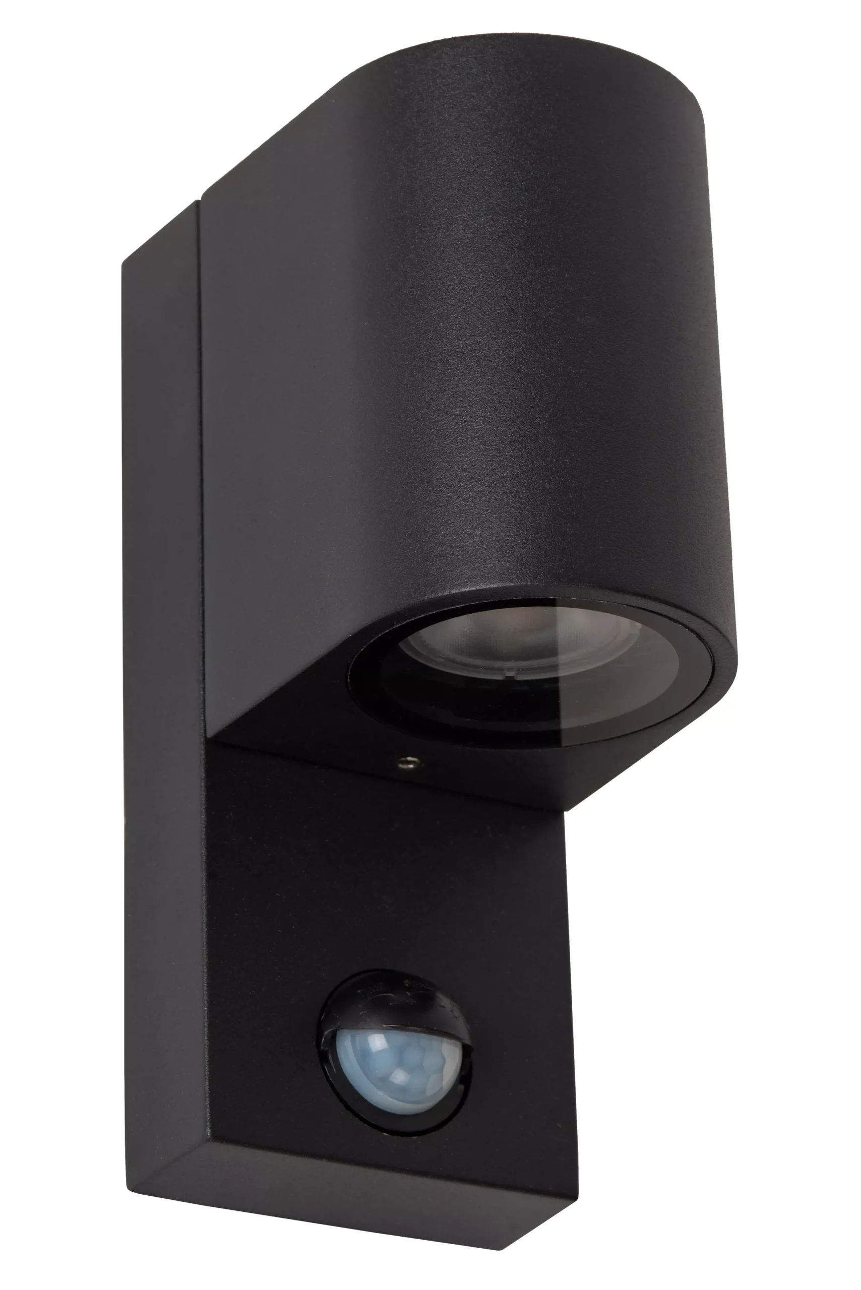 ZARO IR - Wandspot / Wandlamp Binnen/Buiten - 1xGU10 - IP65 - Beweging & dag/nacht sensor (uitschakelbaar) - Zwart*Lucide Cheap