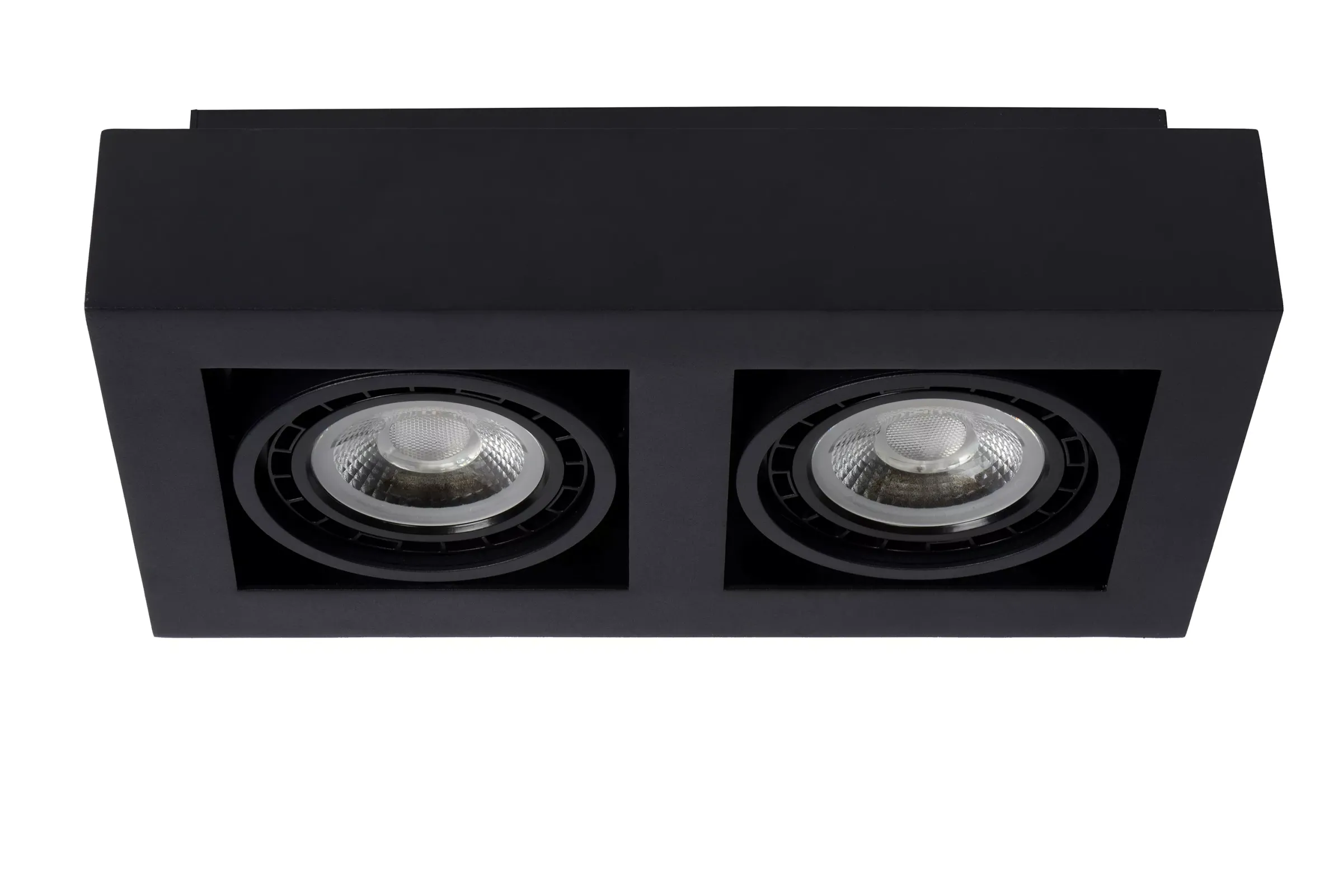 ZEFIX - Plafondspot - LED Dim to warm - GU10 (ES111) - 2x12W 2200K/3000K - Zwart*Lucide Discount