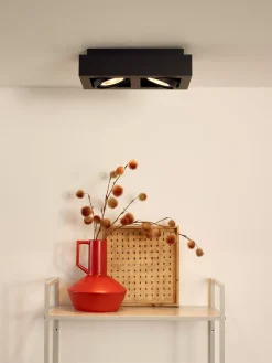 ZEFIX - Plafondspot - LED Dim to warm - GU10 (ES111) - 2x12W 2200K/3000K - Zwart*Lucide Discount