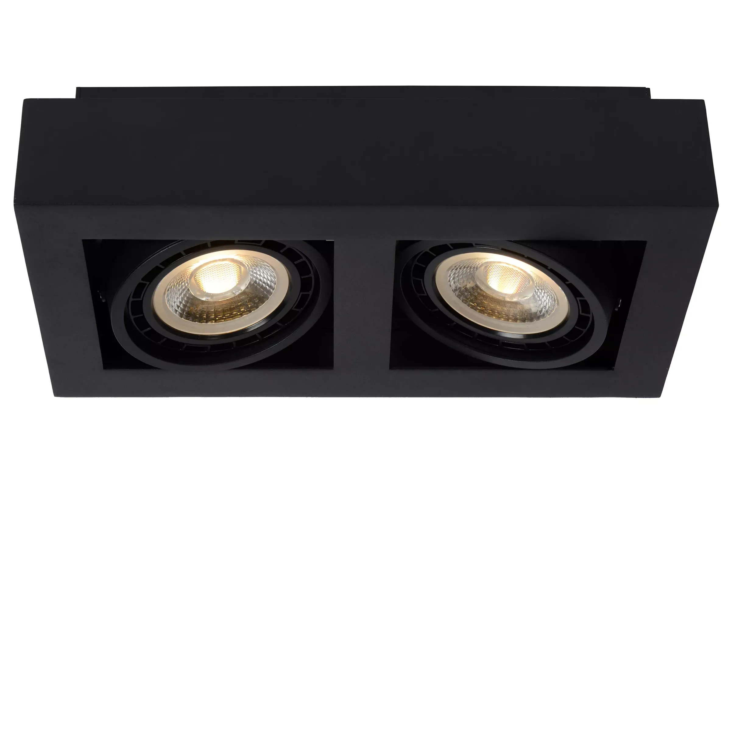 ZEFIX - Plafondspot - LED Dim to warm - GU10 (ES111) - 2x12W 2200K/3000K - Zwart*Lucide Discount