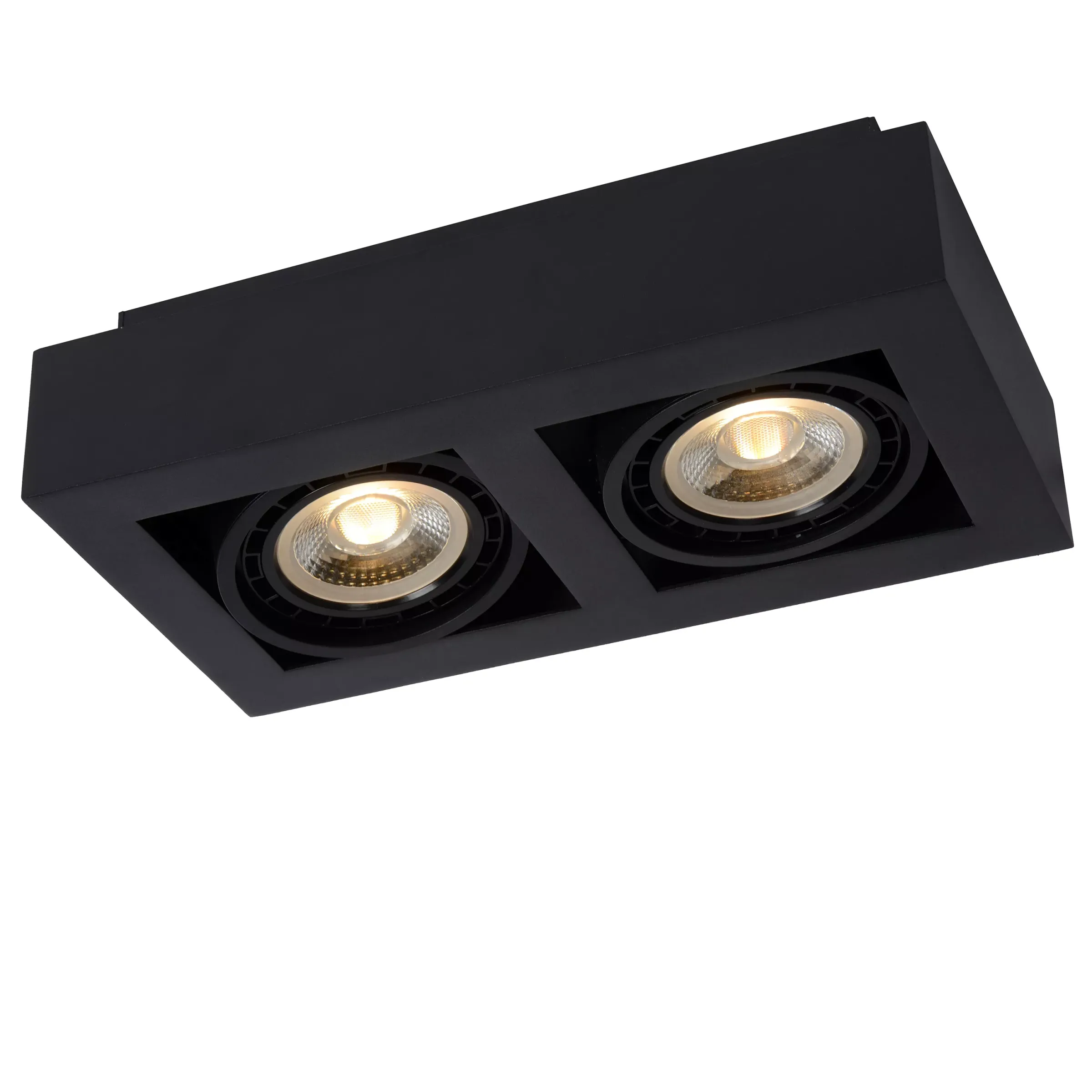 ZEFIX - Plafondspot - LED Dim to warm - GU10 (ES111) - 2x12W 2200K/3000K - Zwart*Lucide Discount