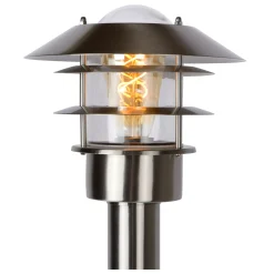 ZICO - Lantaarnpaal - Ø 21,8 cm - 1xE27 - IP44 - Mat chroom*Lucide Fashion