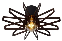 ZIDANE - Plafonnière - Ø 45 cm - 1xE27 - Zwart*Lucide Online