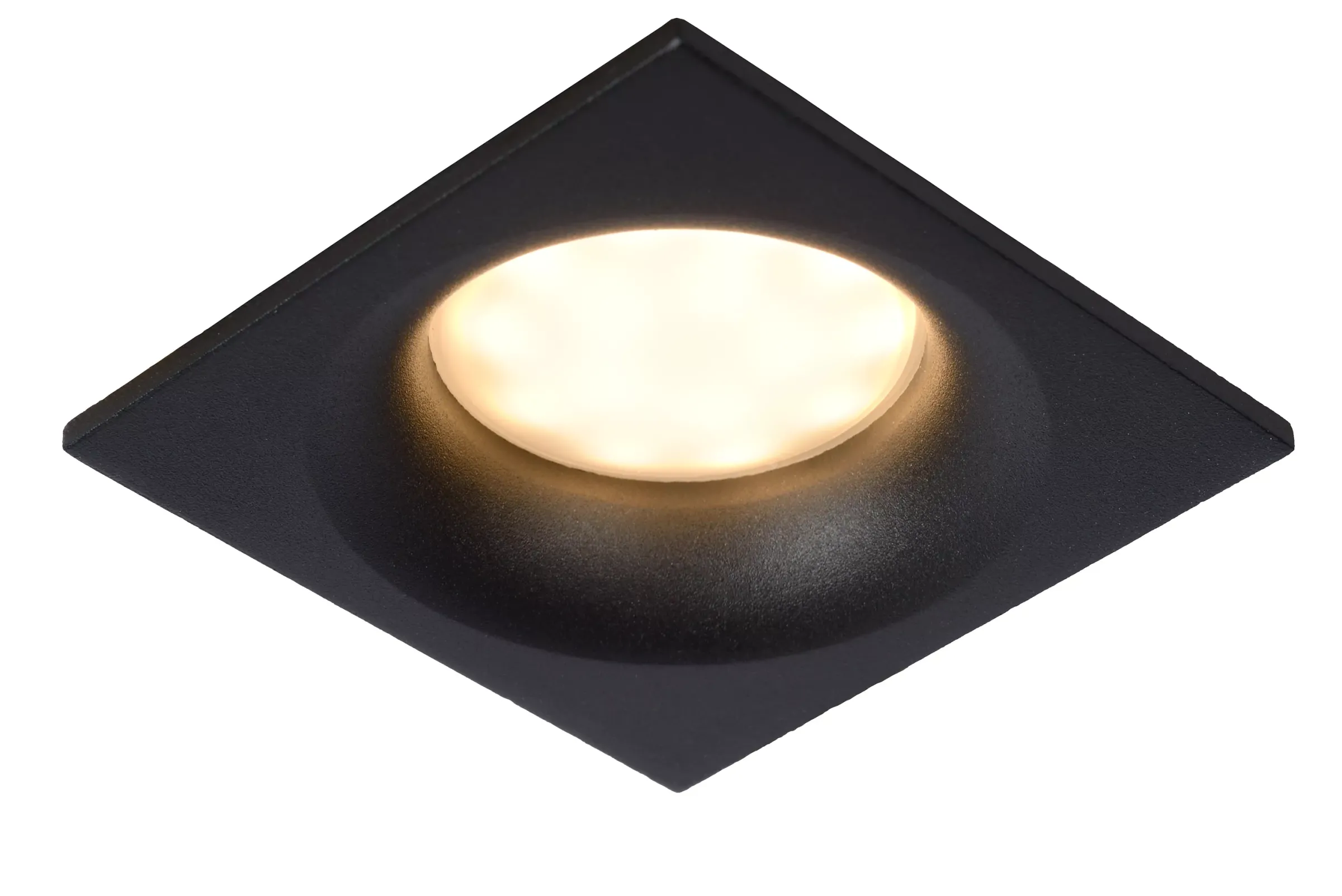 ZIVA - Inbouwspot Badkamer - 1xGU10 - IP44 - Zwart*Lucide Store