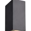 ZORA-LED - Wandspot / Wandlamp Binnen/Buiten - LED Dimb. - GU10 - 2x5W 3000K - IP44 - Zwart*Lucide Clearance