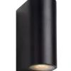 ZORA-LED - Wandspot / Wandlamp Binnen/Buiten - LED Dimb. - GU10 - 2x5W 3000K - IP44 - Zwart*Lucide Shop