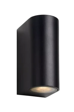ZORA-LED - Wandspot / Wandlamp Binnen/Buiten - LED Dimb. - GU10 - 2x5W 3000K - IP44 - Zwart*Lucide Shop