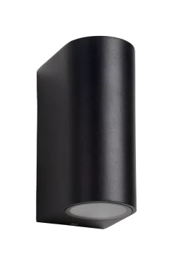 ZORA-LED - Wandspot / Wandlamp Binnen/Buiten - LED Dimb. - GU10 - 2x5W 3000K - IP44 - Zwart*Lucide Shop