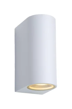 ZORA-LED - Wandspot / Wandlamp Binnen/Buiten - LED Dimb. - GU10 - 2x5W 3000K - IP44 - Wit*Lucide Cheap